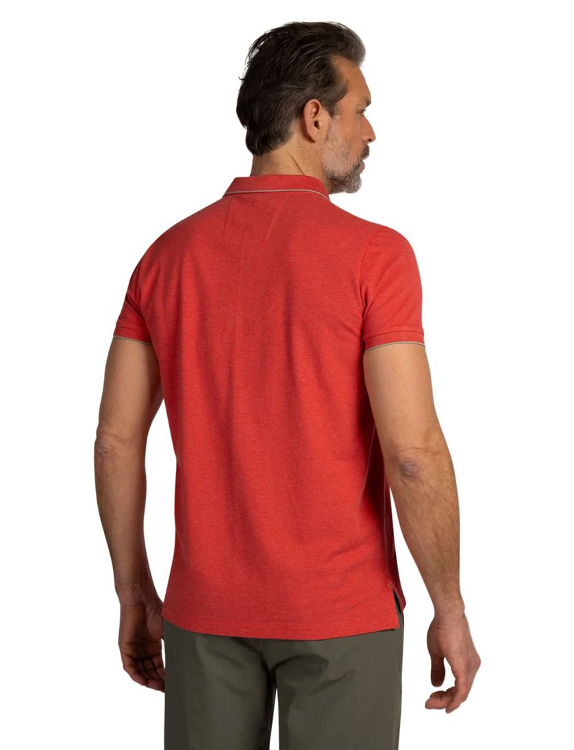 Poloshirt New Zealand rood korte mouw 3 knoops