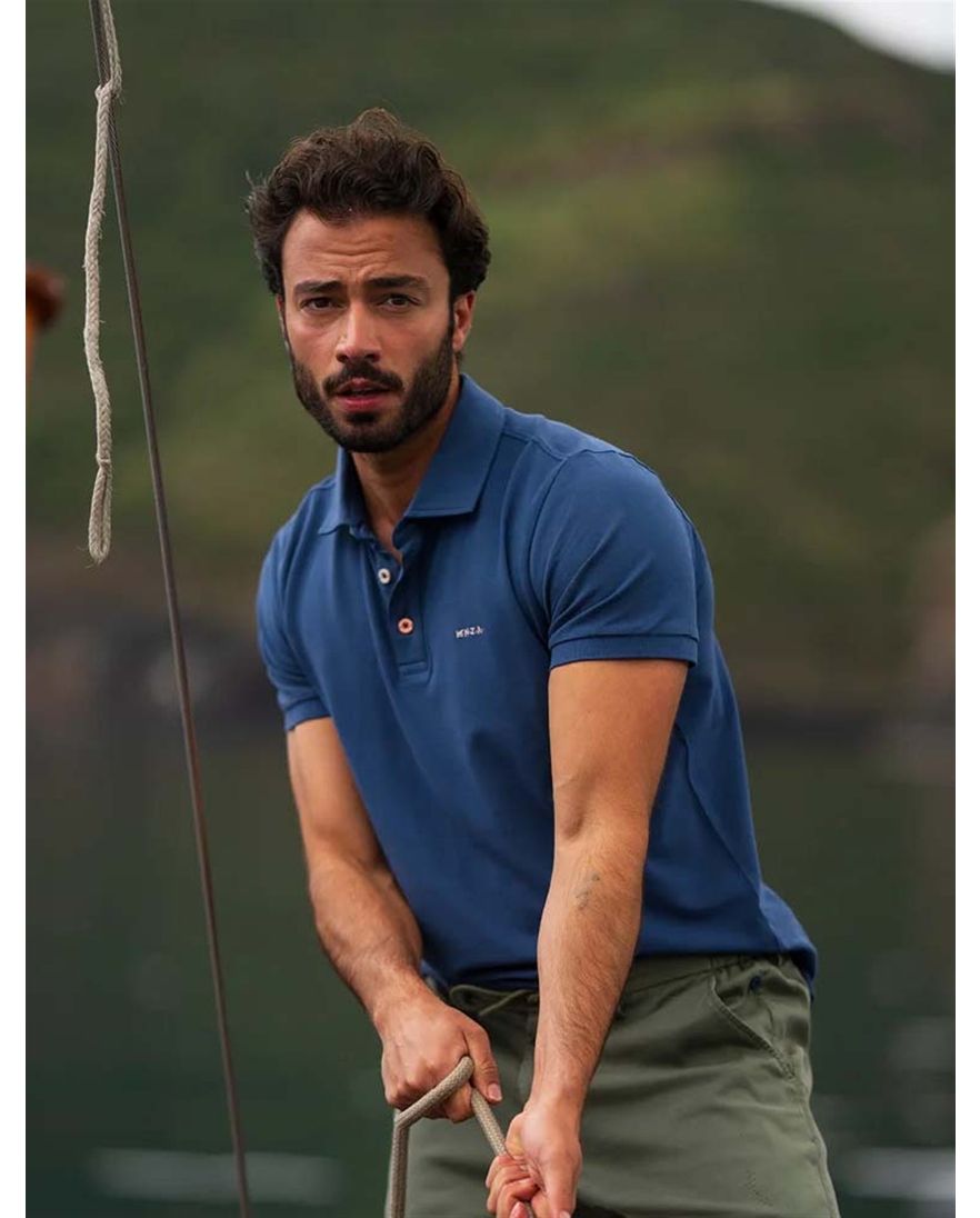 Blauwe poloshirt New Zealand