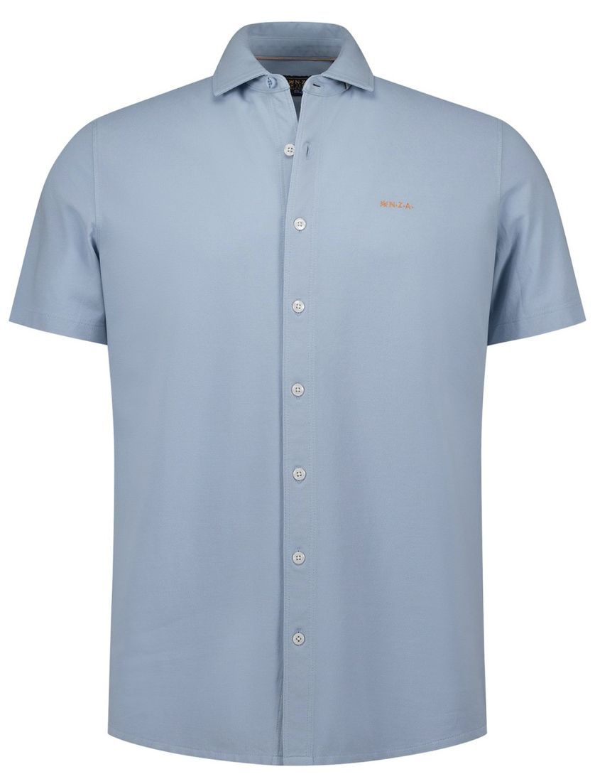 Lichtblauwe casual katoenen overhemd New Zealand