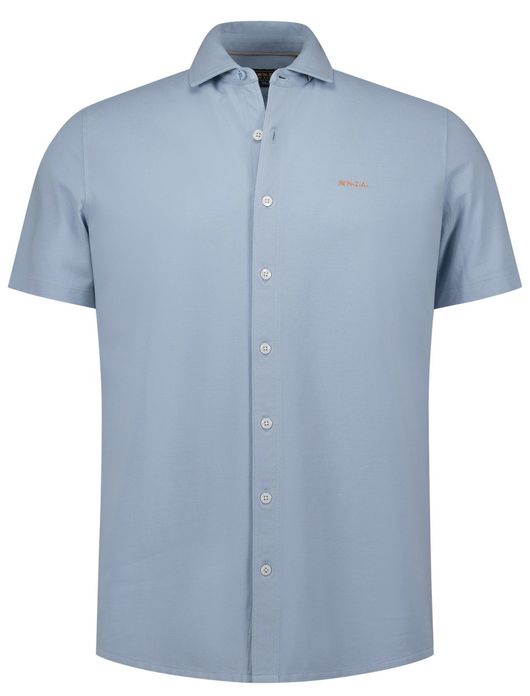 New Zealand casual overhemd lichtblauw katoen