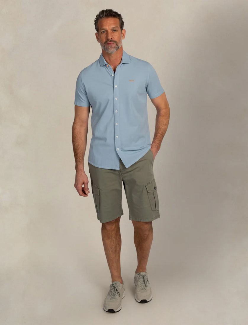 Lichtblauwe casual katoenen overhemd New Zealand