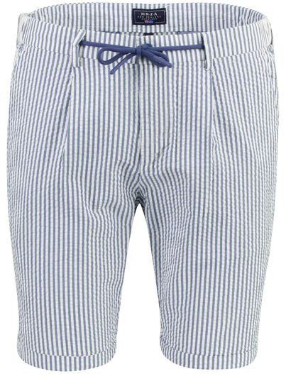 New Zealand Bermuda lichtblauw wit gestreept New Zealand katoen met omslag