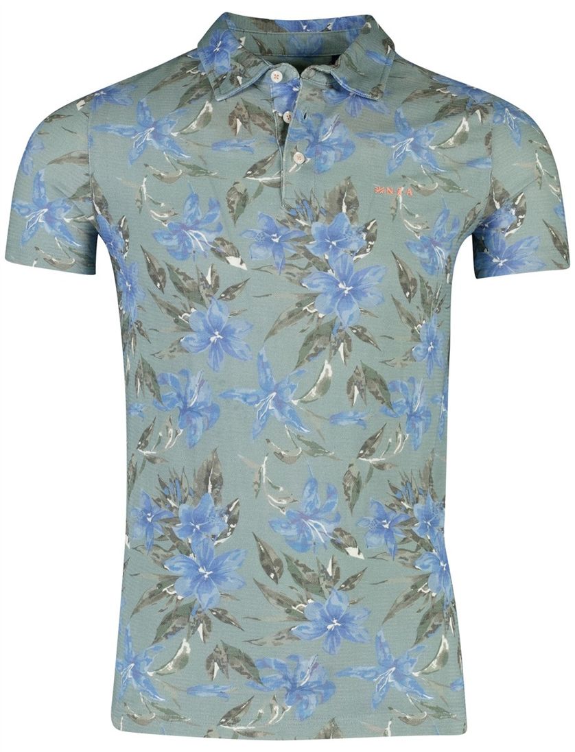 Geprint poloshirt NZA groen