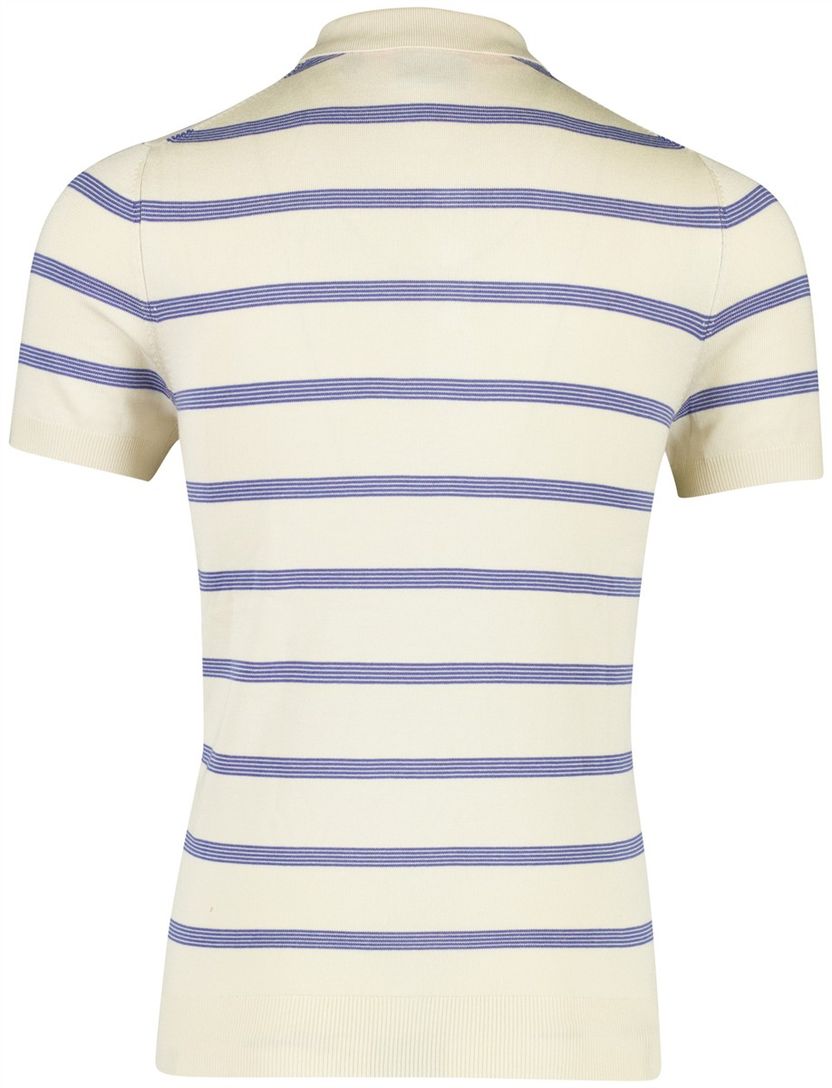 Poloshirts NZA creme met blauwe strepen