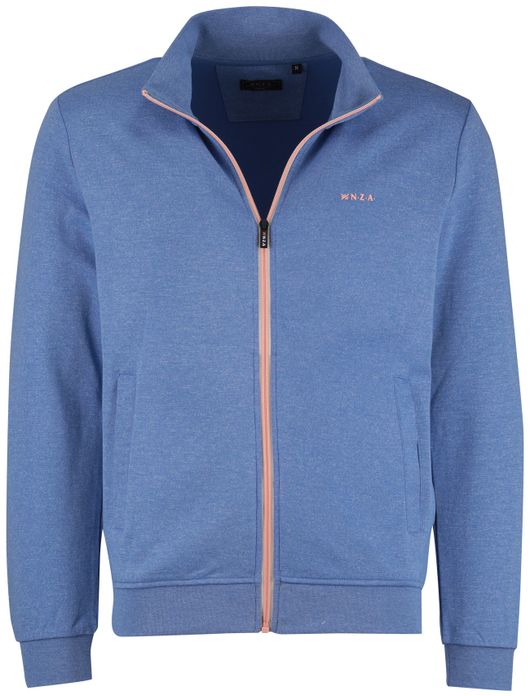 NZA vest blauw gemeleerd hoge hals