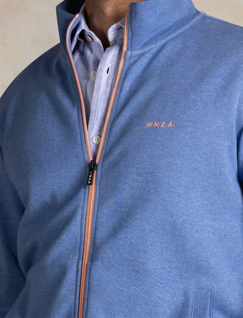 Vest blauw New Zealand zonder capuchon normale fit