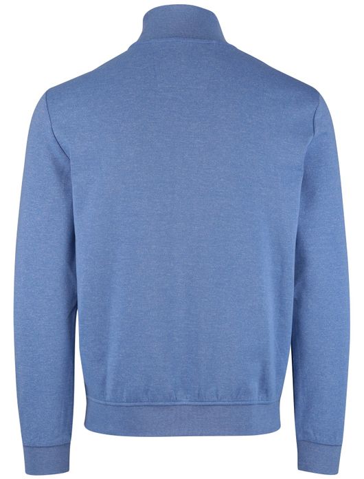 NZA vest blauw gemeleerd hoge hals