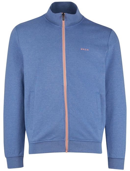 NZA vest blauw gemeleerd hoge hals