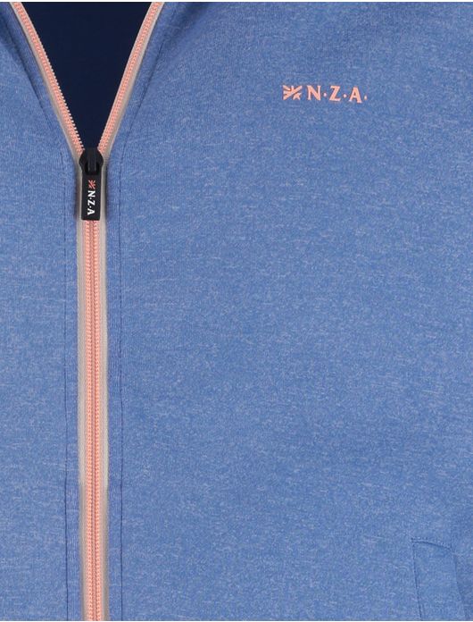 NZA vest blauw gemeleerd hoge hals