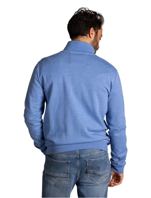 NZA vest blauw gemeleerd hoge hals