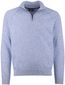 New Zealand trui half zip blauw gemeleerd