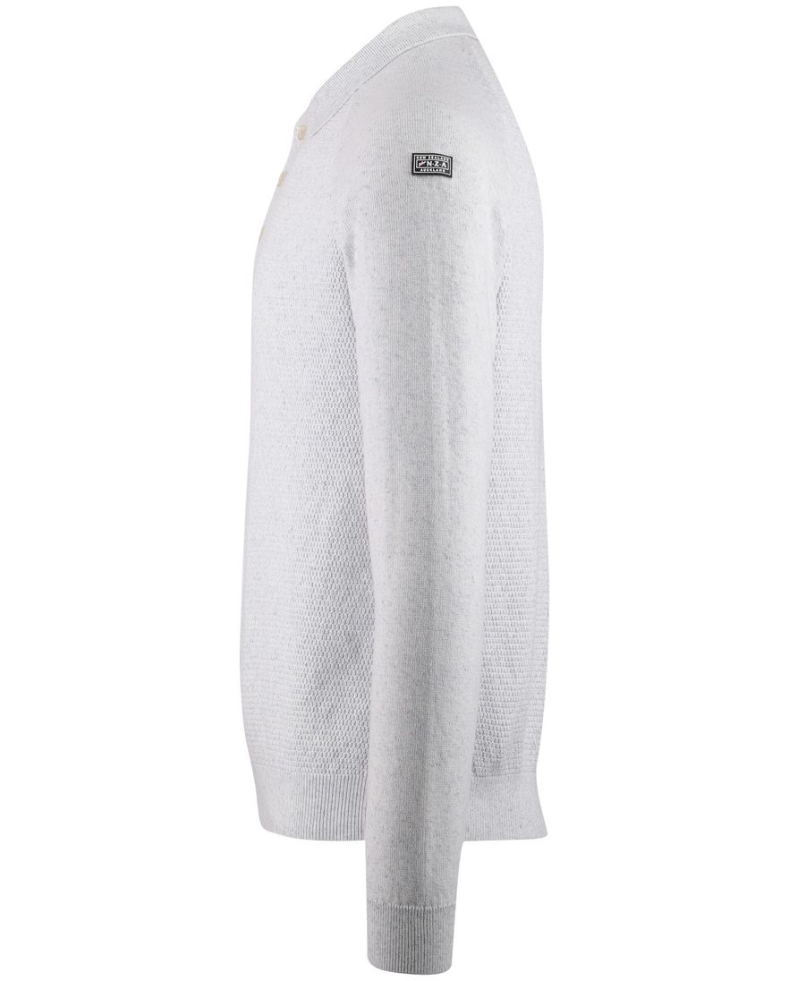 lichtblauwe trui New Zealand polokraag