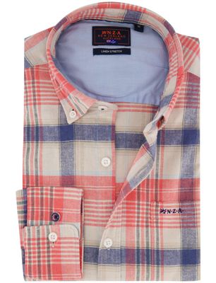 New Zealand Rood geruit overhemd New Zealand normale fit