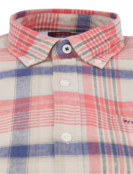 New Zealand overhemd rood geruit normale fit