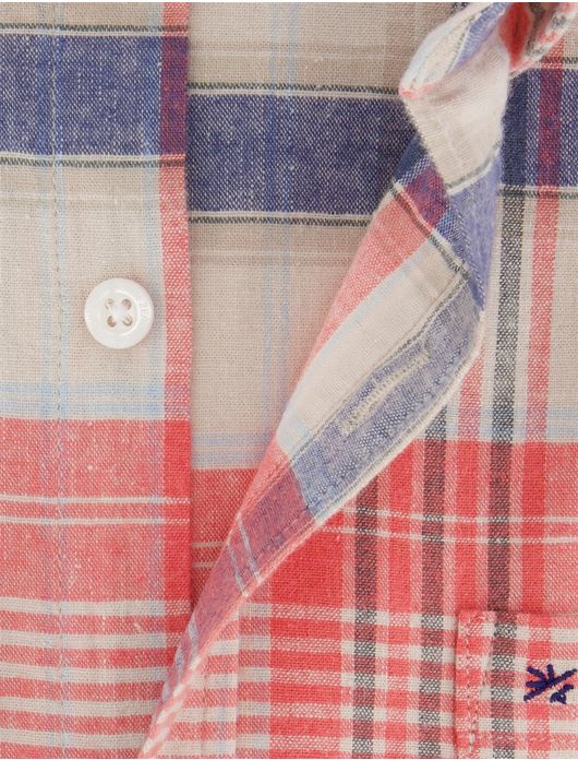 New Zealand overhemd rood geruit normale fit