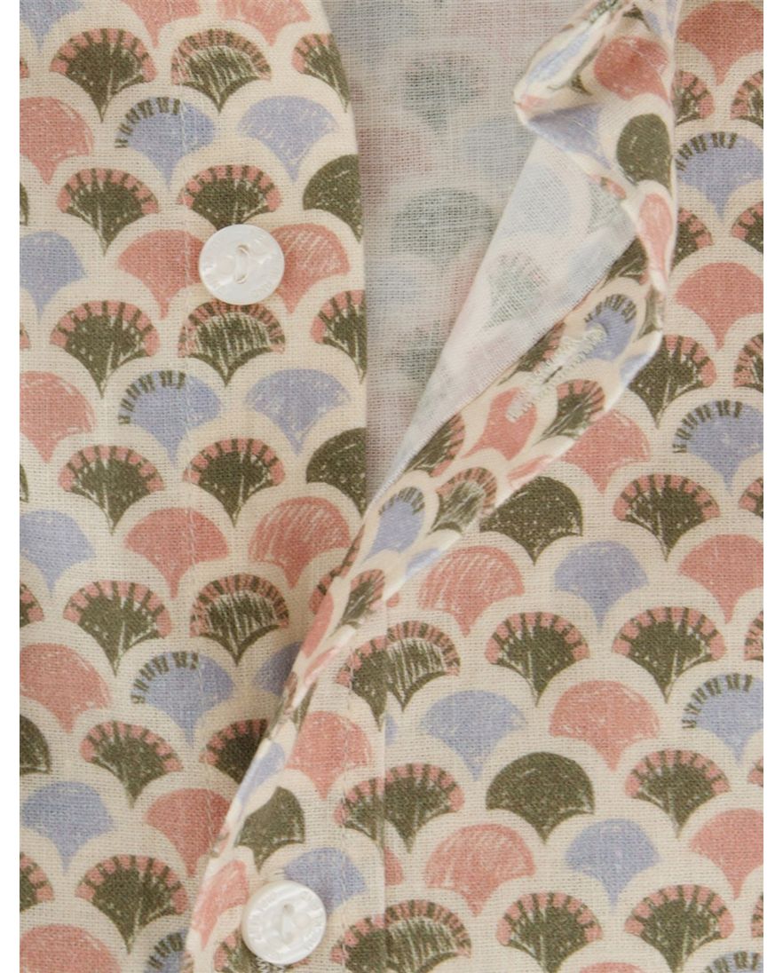 groen overhemd geprint New Zealand normale fit