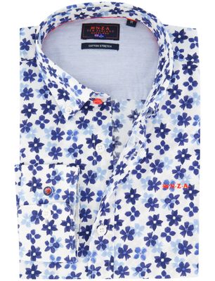 New Zealand Overhemd New Zealand bloemen print blauw