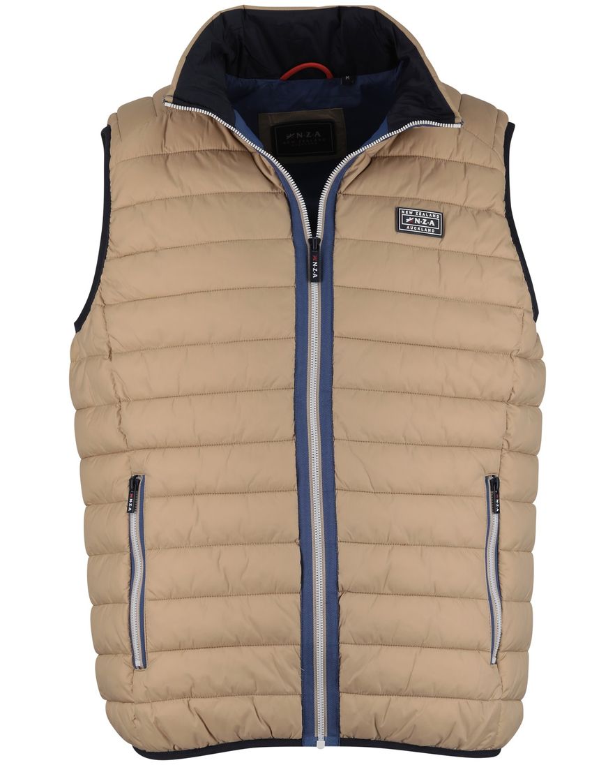 Beige bodywarmer New Zealand waterdicht normale fit