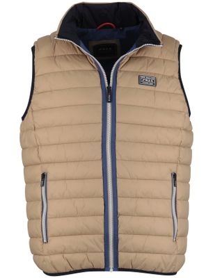 New Zealand NZA bodywarmer beige effen gewatteerd