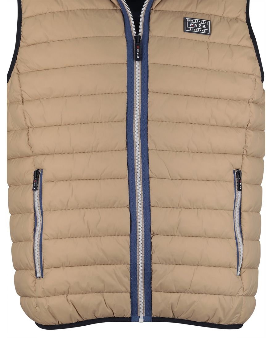 Beige bodywarmer New Zealand waterdicht normale fit