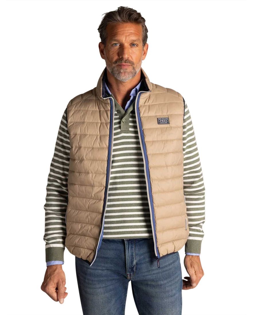 Beige bodywarmer New Zealand waterdicht normale fit