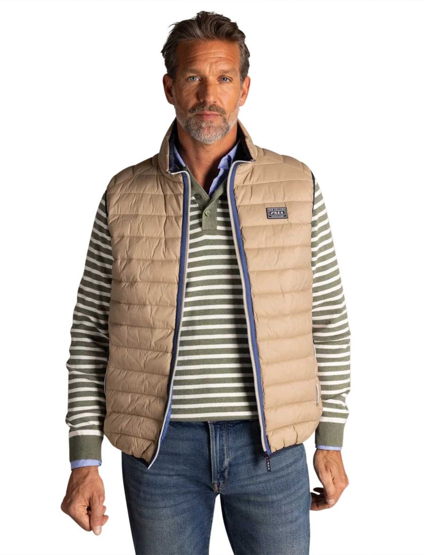 Bodywarmer New Zealand normale fit waterdicht beige