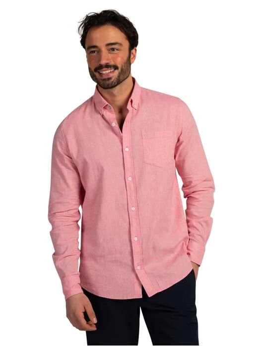 New Zealand casual overhemd roze button-down boord