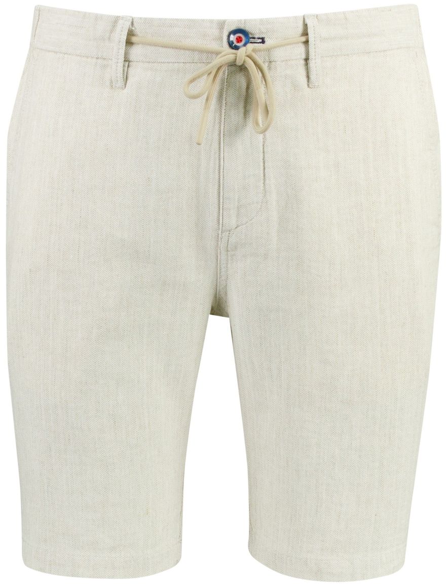 Bermuda creme New Zealand linnen effen met omslag