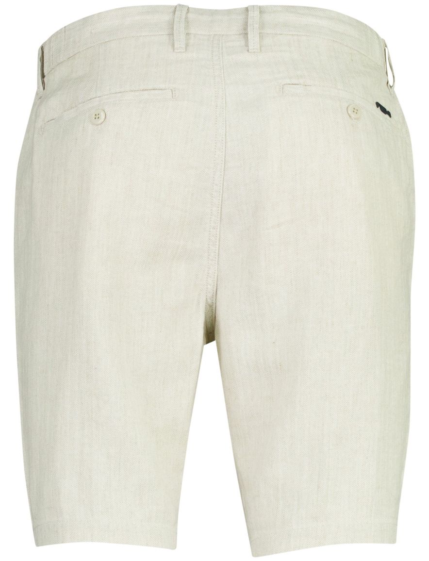 Bermuda creme New Zealand linnen effen met omslag