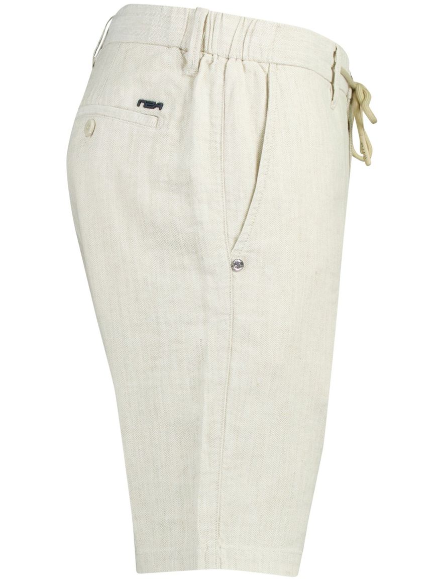 Bermuda creme New Zealand linnen effen met omslag