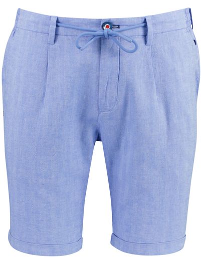 New Zealand Blauwe linnen bermuda New Zealand effen omslag