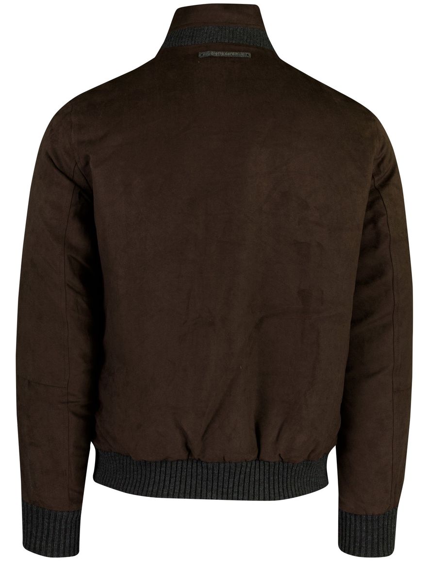 Pierre Cardin Tussenjas bruin suede look gevoerd