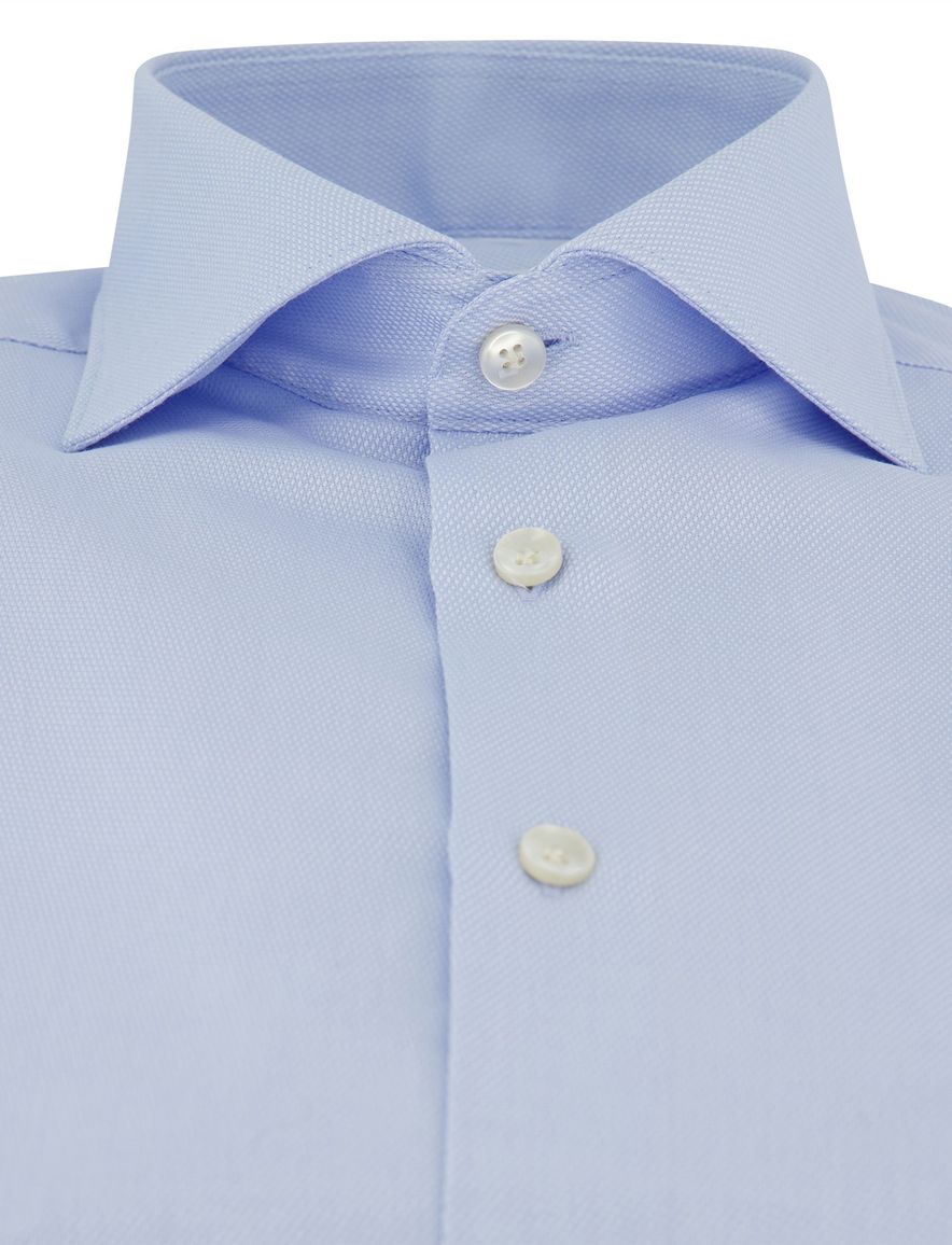 John Miller Tailored Fit overhemd lichtblauw effen strijkvrij