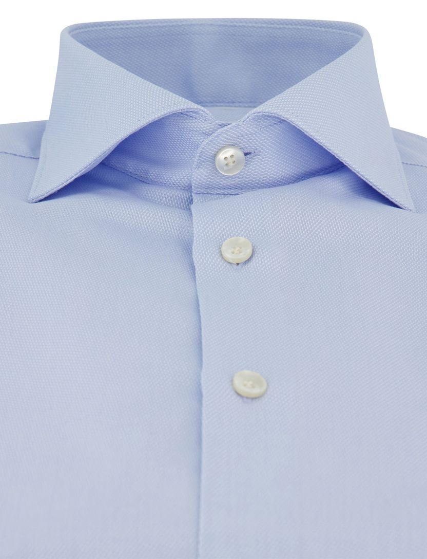 Overhemd John Miller Tailored Fit Lichtblauw strijkvrij effen