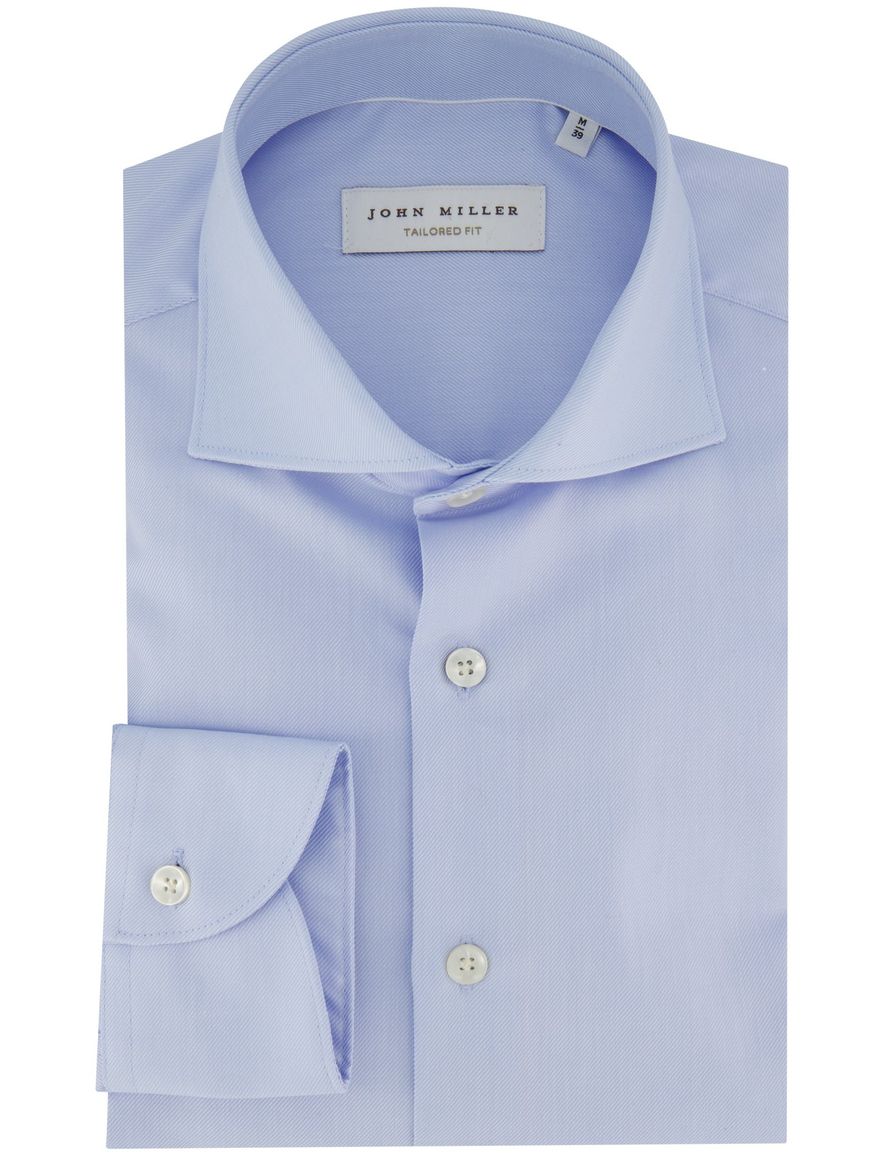 Lichtblauw John miller normale fit overhemd