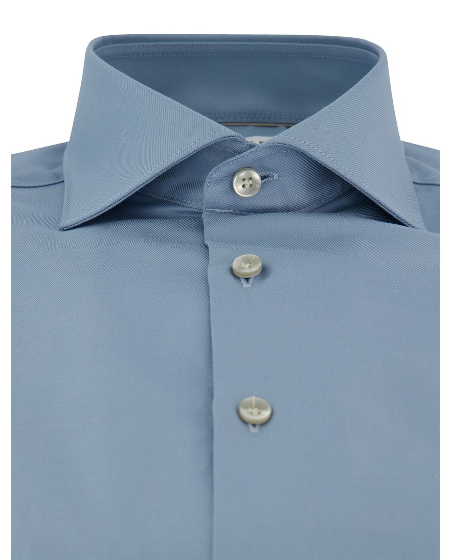 Normale fit John miller overhemd strijkvrij blauw