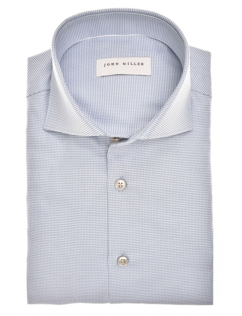 Overhemd John Miller Tailored Fit Blauw geprint