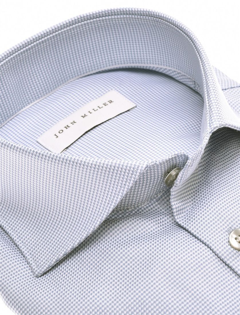 Overhemd John Miller Tailored Fit Blauw geprint
