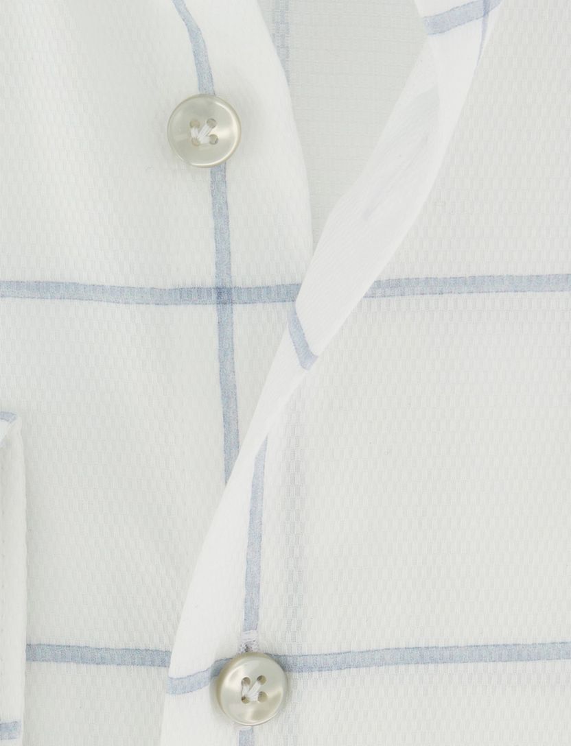 Overhemd John Miller wit geruit overhemd