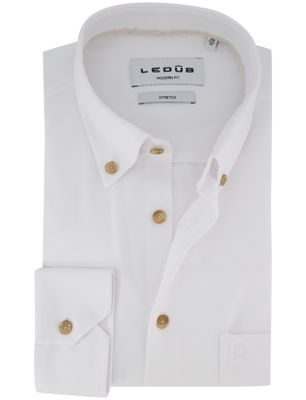Ledub Wit overhemd Ledub met stretch