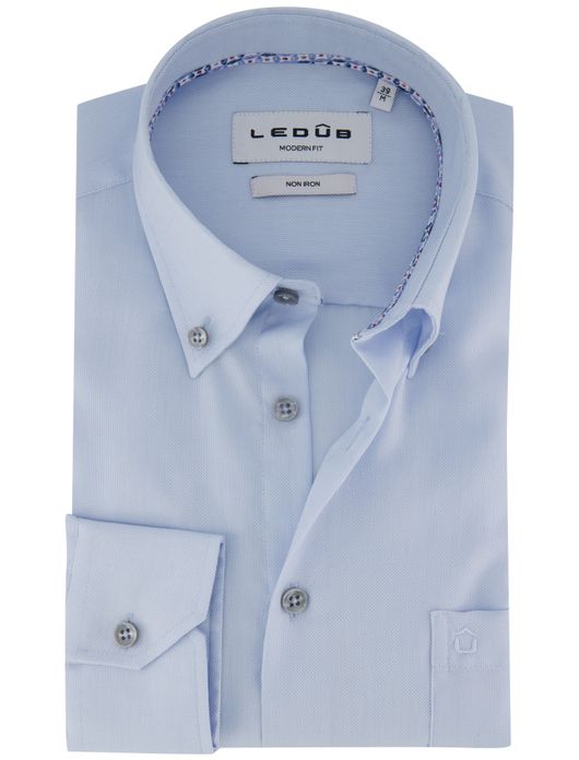 Ledub overhemd button-down strijkvrij