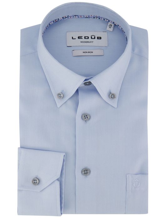 Ledub overhemd button-down strijkvrij