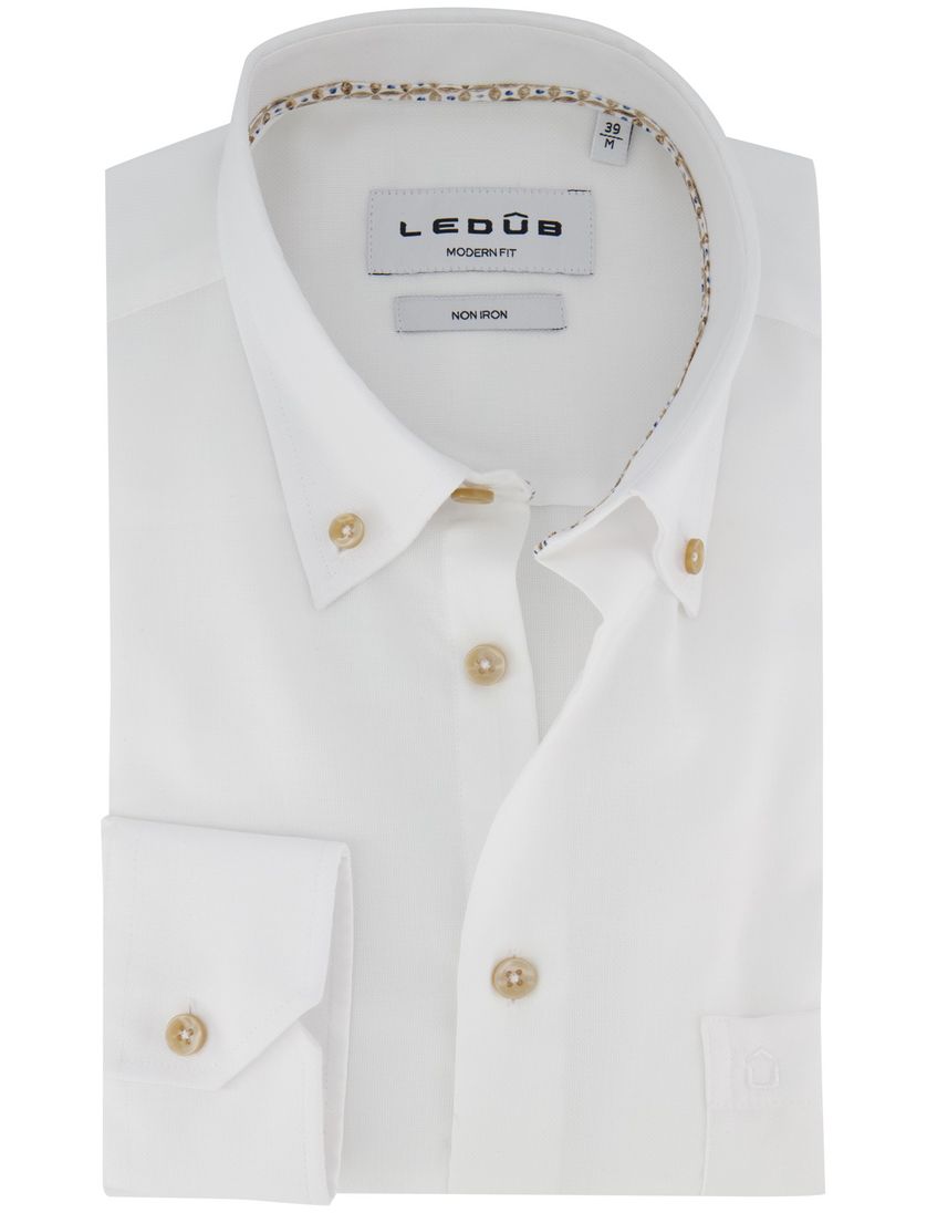 Ledub overhemd normale fit strijkvrij