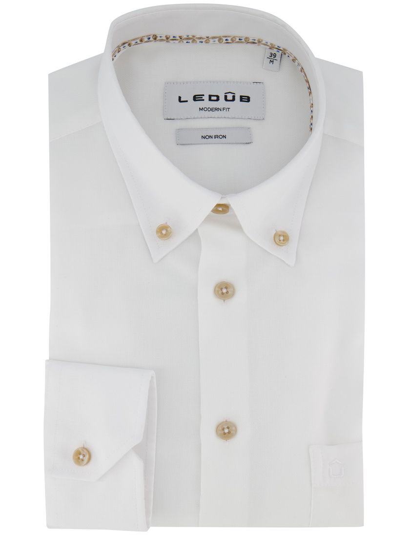 Ledub overhemd normale fit strijkvrij