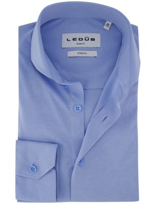 Ledub Ledub overhemd stretch slim fit lichtblauw