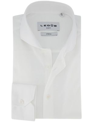 Ledub Ledub overhemd stretch slim fit wit
