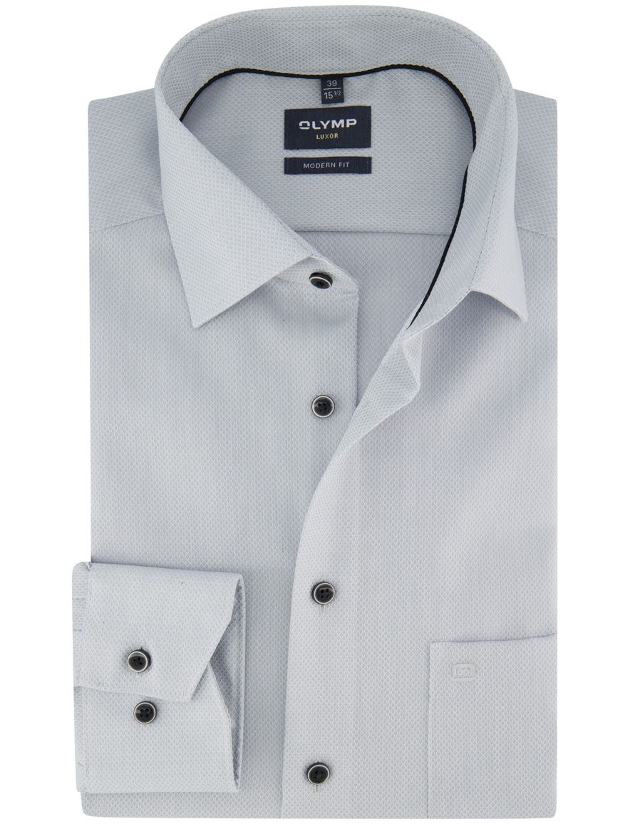 OLYMP overhemd lichtblauw Luxor Modern Fit mouwlengte 7 strijkvrij