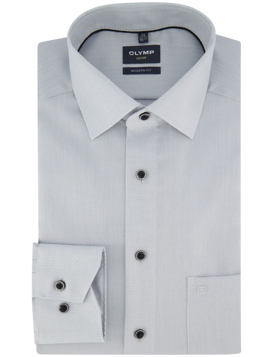 OLYMP overhemd lichtblauw Luxor Modern Fit mouwlengte 7 strijkvrij