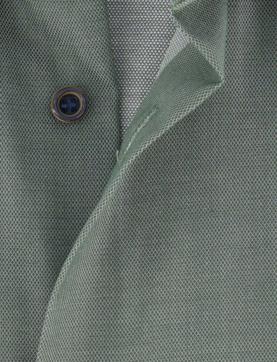 Slim fit overhemd Olymp body fit mouwlengte 7 groen