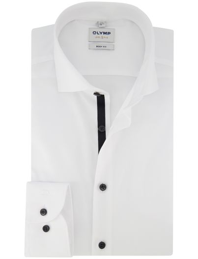 Olymp Overhemd body fit wit Olymp mouwlengte 7